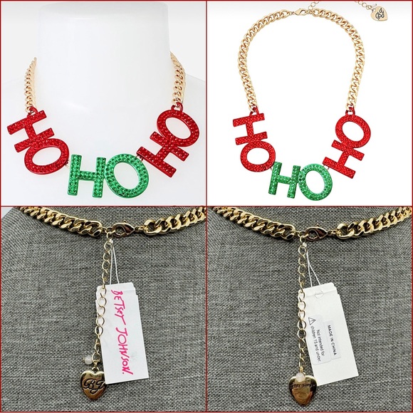 Betsey Johnson ‘Ice Queen’ HoHoHo Necklace/Earrings NWT! - Picture 6 of 15